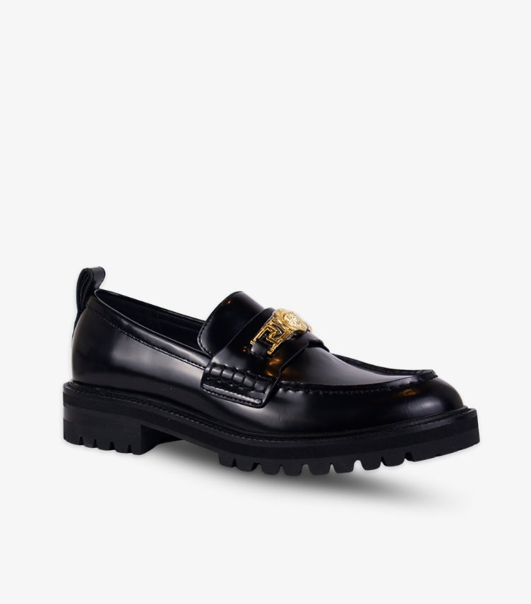 VERSACE BLACK LEATHER SHOES
