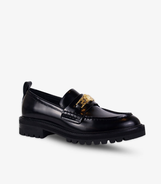 VERSACE BLACK LEATHER SHOES