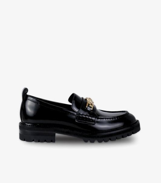 VERSACE BLACK LEATHER SHOES