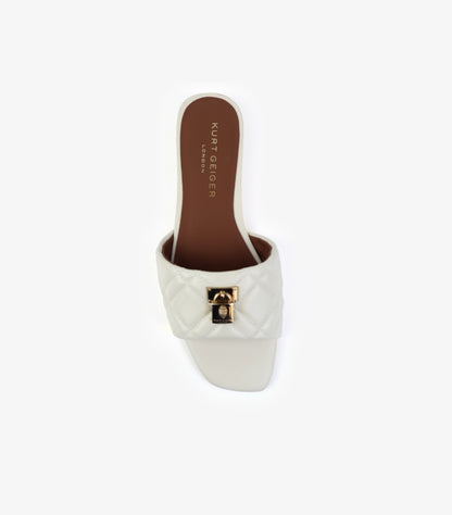 KURT GEIGER WOMEN'S METALLIC BRIXTON SLIDES