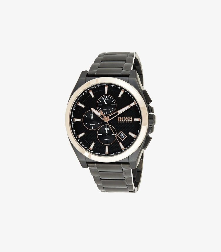 HUGO BOSS GRANDMASTER BLACK BLACK DIAL CHRONOGRAPH QUARTZ WATCH 1513885