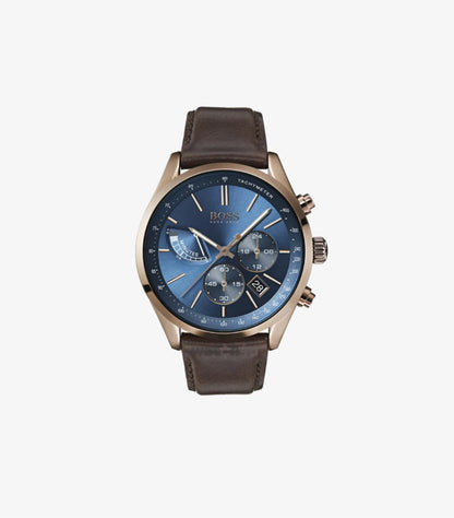 HUGO BOSS HUGO BLUE DIAL COLOR LEATHER STRAP WATCH 1513604