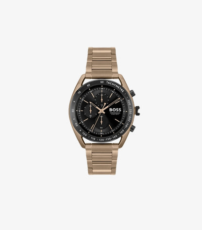 HUGO BOSS CENTER COURT QTZ FASHION CHRONO BLACK ROUND DIAL 1514027