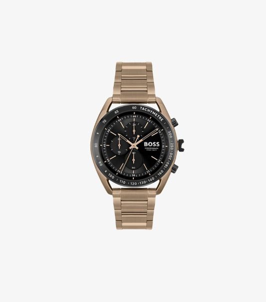 HUGO BOSS CENTER COURT QTZ FASHION CHRONO BLACK ROUND DIAL 1514027
