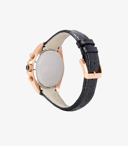 HUGO BOSS CHRONOGRAPH LEATHER STRAP DRIVER SPORT WATCH 1513092