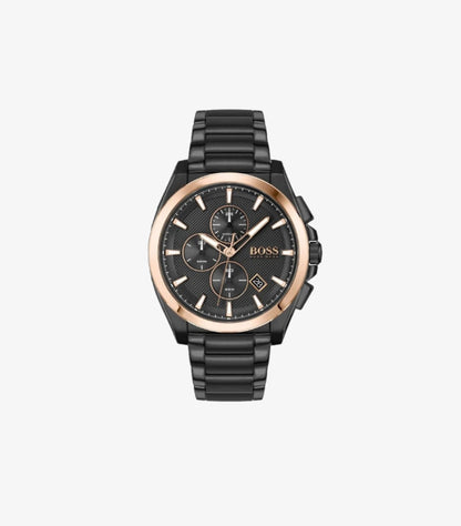 HUGO BOSS GRANDMASTER BLACK BLACK DIAL CHRONOGRAPH QUARTZ WATCH 1513885