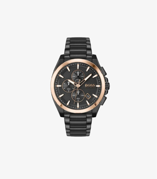 HUGO BOSS GRANDMASTER BLACK BLACK DIAL CHRONOGRAPH QUARTZ WATCH 1513885