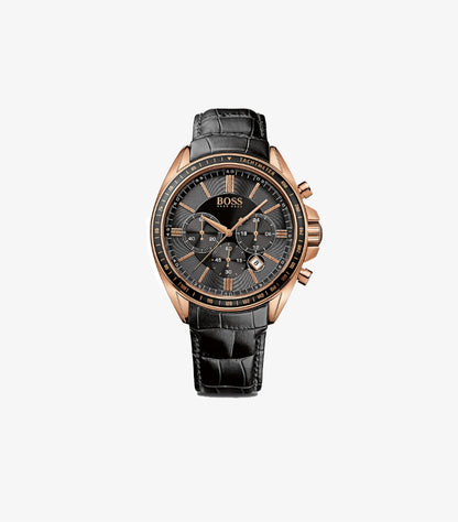 HUGO BOSS CHRONOGRAPH LEATHER STRAP DRIVER SPORT WATCH 1513092