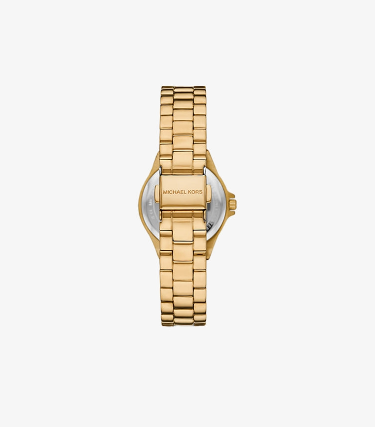 MICHAEL KORS MINI LENNOX ANIAL PAVE GOLD-TONE WATCH MK7394