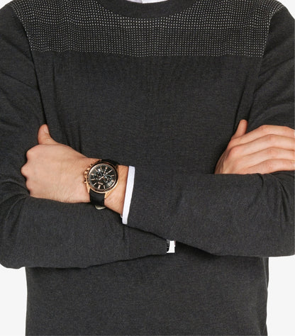 HUGO BOSS CHRONOGRAPH LEATHER STRAP DRIVER SPORT WATCH 1513092