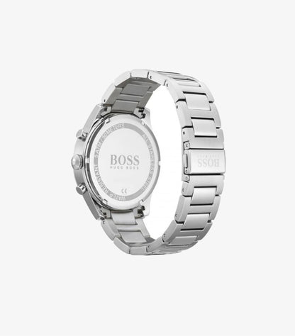 HUGO BOSS TEXTURED DIAL & LEATHER STRAPS ANALOGUE CHRONOGRAPH WATCH 1514098