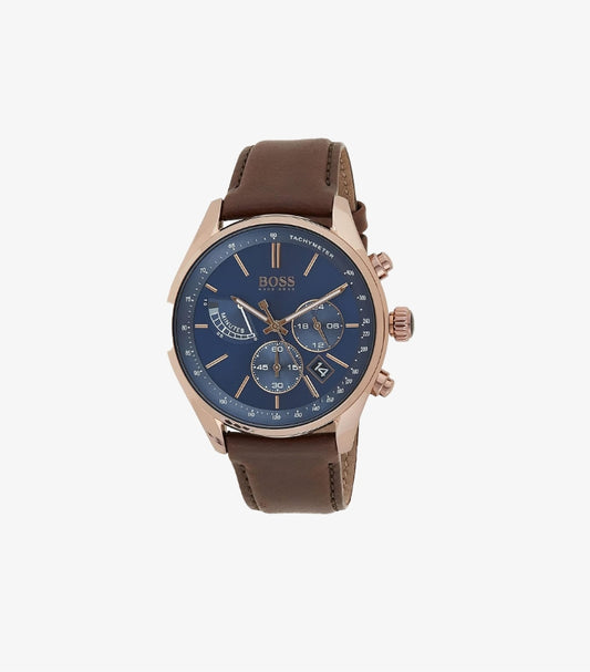 HUGO BOSS HUGO BLUE DIAL COLOR LEATHER STRAP WATCH 1513604