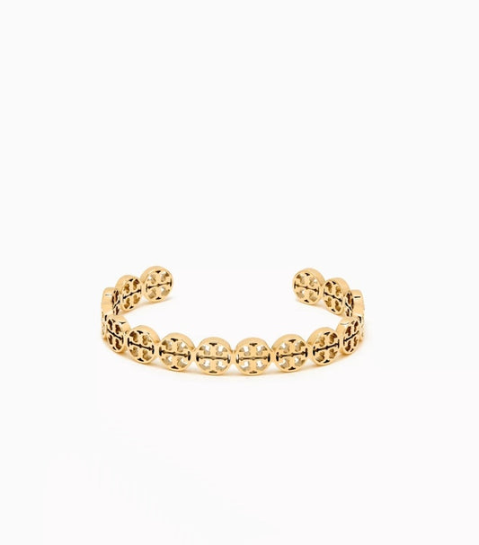 TORY BURCH STAINLESS STEEL MILLER THIN CUFF BRACELET