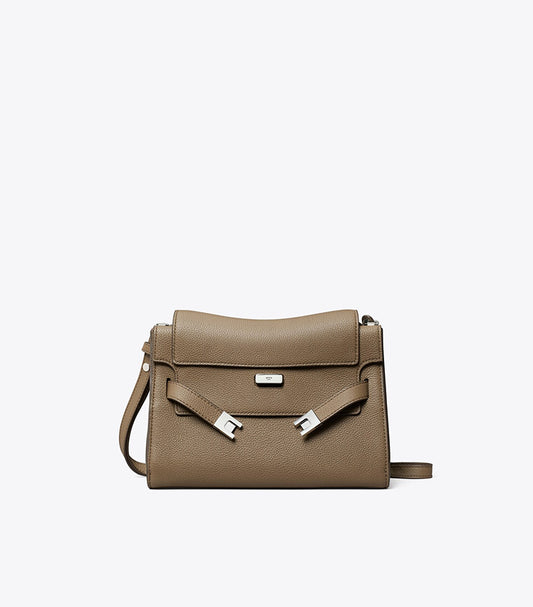 TORY BURCH LEE RADZIWILL PEBBLED SHOULDER BAG