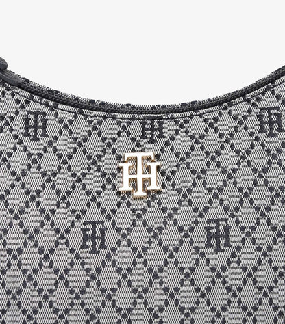 TOMMY HILFIGER LOGO BLUE POLYESTER SHOULDER BAG