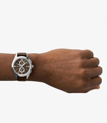 EMPORIO ARMANI CHRONOGRAPH QUARTZ BROWN DIA WATCH AR11483