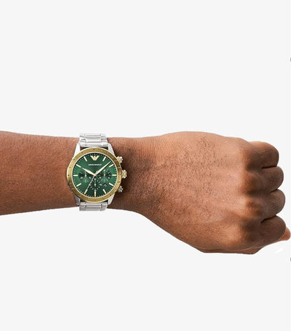 EMPORIO ARMANI THREE-HAND GREY FABRIC WATCH AR11455