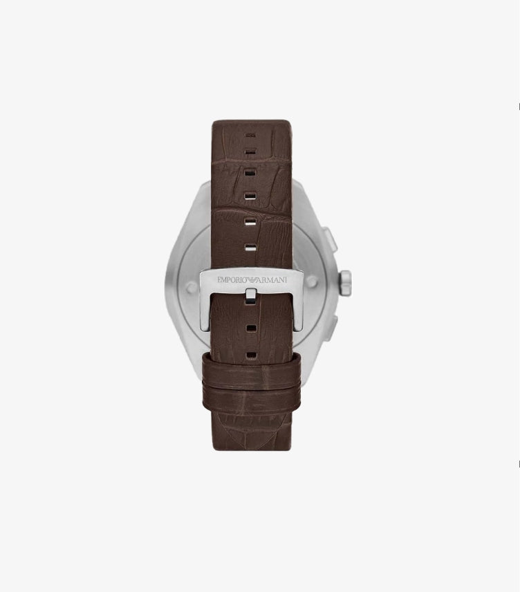 EMPORIO ARMANI CHRONOGRAPH QUARTZ BROWN DIA WATCH AR11483