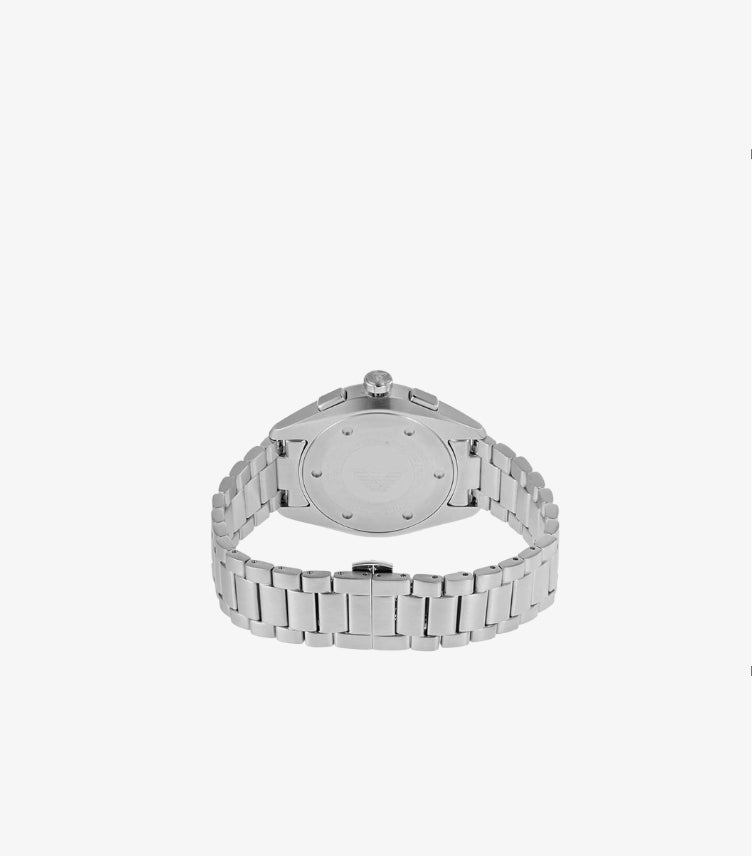 EMPORIO ARMANI QUARTZ SILVER STAINLESS STEEL GREEN DIAL WATCH AR11480