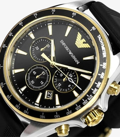 EMPORIO ARMANI SIGMA QUARTZ STAINLESS STEEL AND SILICONE CASUAL WATCH AR80003