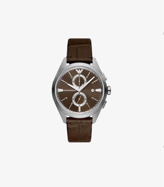 EMPORIO ARMANI CHRONOGRAPH QUARTZ BROWN DIA WATCH AR11483