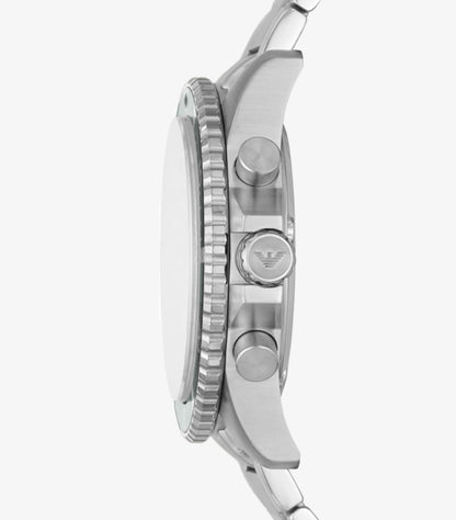 EMPORIO ARMANI WORLD EXPLORER DIVE-INSPIRED STAINLESS STEEL WATCH AR11500