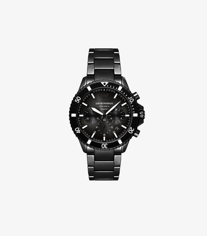 EMPORIO ARMANI CHRONOGRAPH BLACK CERAMIC WATCH AR70010