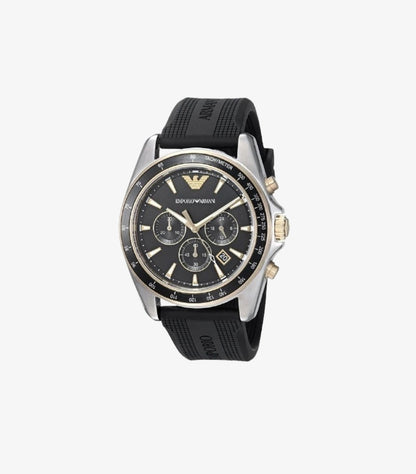 EMPORIO ARMANI SIGMA QUARTZ STAINLESS STEEL AND SILICONE CASUAL WATCH AR80003