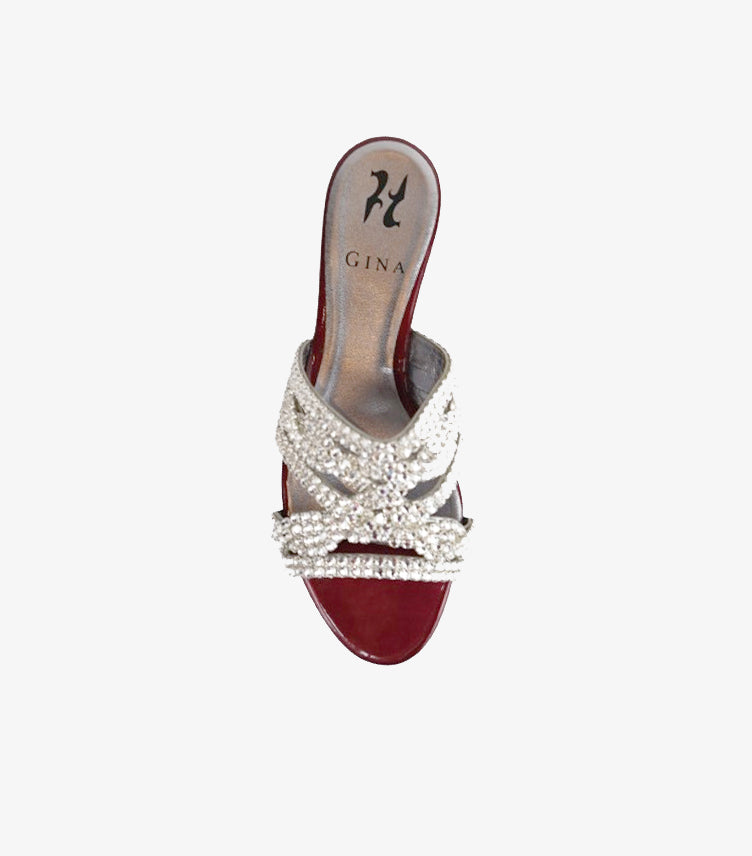 GINA EMBELLISHED FLAT SLIDE SANDALS