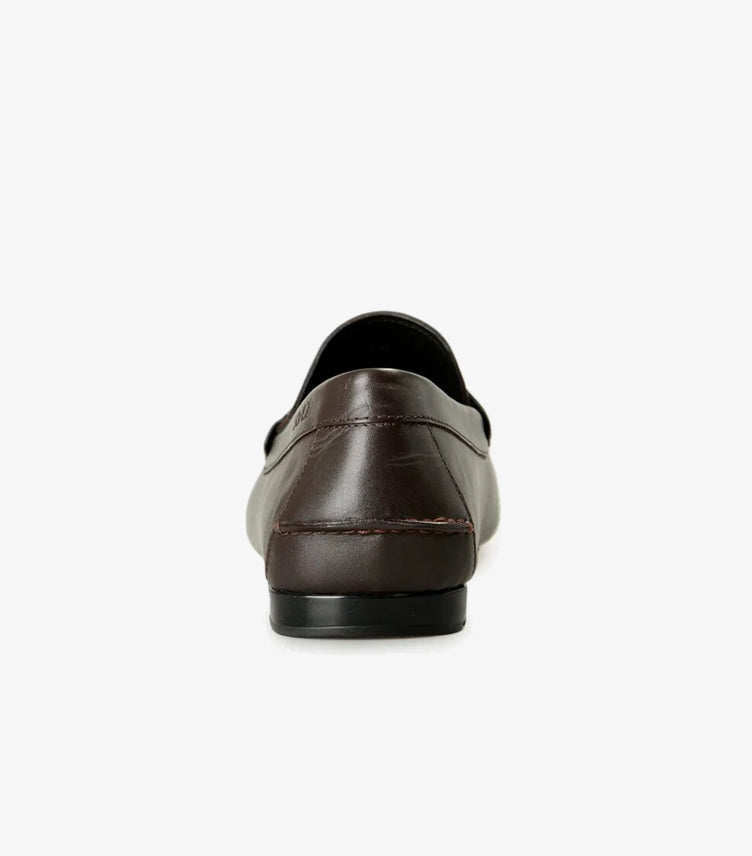 VERSACE MEN'S BROWN 100% LEATHER GOLD MEDUSA CAR SHOES LOAFERS SHOES