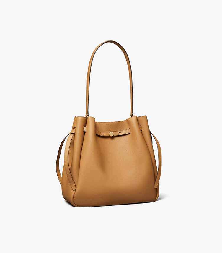 TORY BURCH LARGE ROMY SUEDE BUCKET BAG