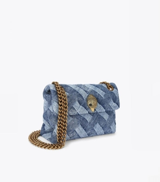 KURT GEIGER LONDON MINI DENIM KENSINGTON BAG