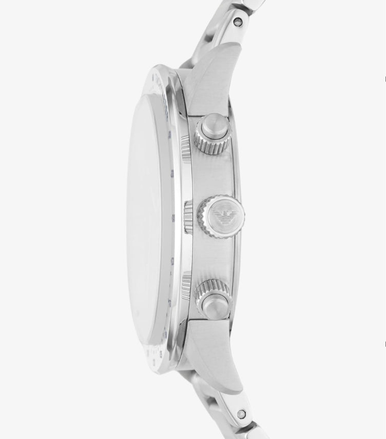 EMPORIO ARMANI MEN’S QUARTZ STAINLESS STEEL BLUE DIAL 44MM WATCH AR11306