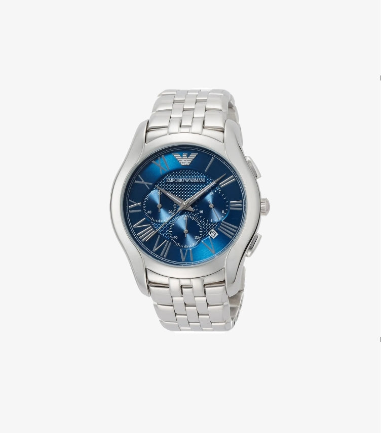 EMPORIO ARMANI MEN’S STAINLESS STEEL BLUE DIAL 44MM WATCH AR1787