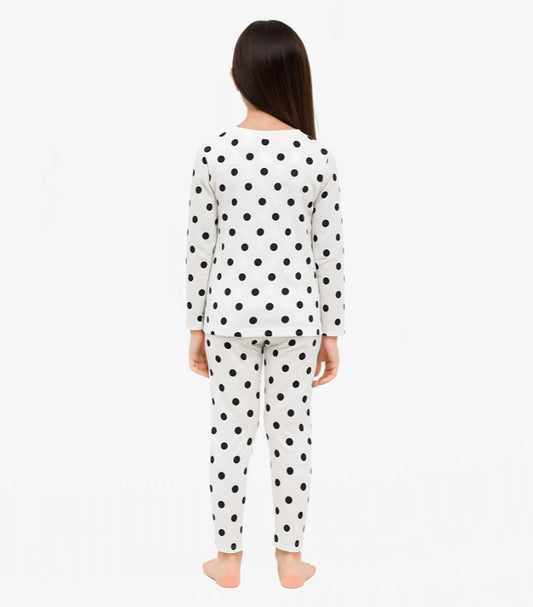 H&M PRINTED WHITE/SPOTTED PYJAMAS