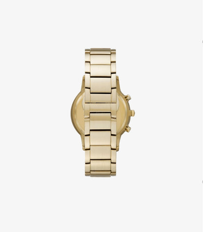 EMPORIO ARMANI MEN'S BEIGE DIAL STAINLESS STEEL ANALOG WATCH AR11332