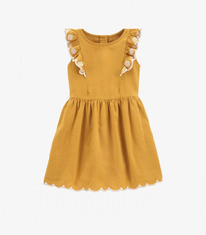 CARTER'S LINEN MUSTARD DRESS