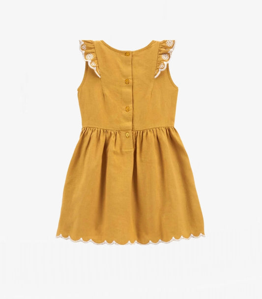 CARTER'S LINEN MUSTARD DRESS