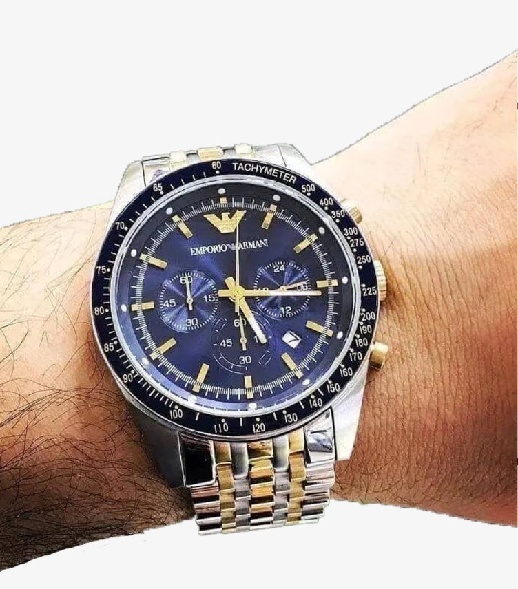 EMPORIO ARMANI MEN’S ANALOGUE QUARTZ STAINLESS STEEL 46MM WATCH AR6088