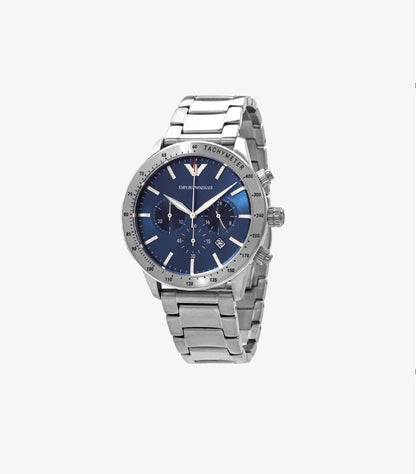 EMPORIO ARMANI MEN’S QUARTZ STAINLESS STEEL BLUE DIAL 44MM WATCH AR11306