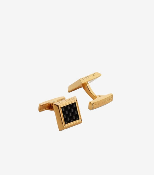 TED BAKER CARDER CARBON FIBRE CUFFLINKS