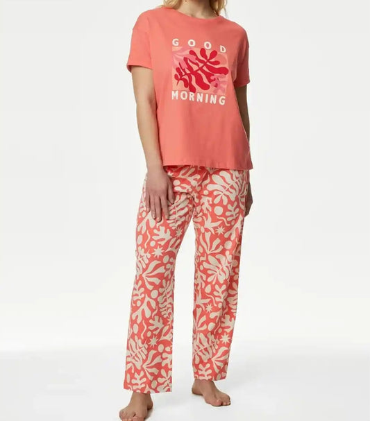MARKS & SPENCER FLORAL PRINT PYJAMA SET