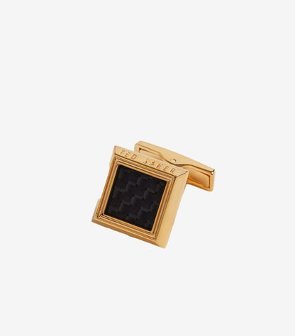 TED BAKER CARDER CARBON FIBRE CUFFLINKS