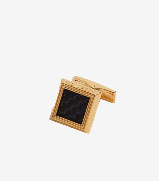TED BAKER CARDER CARBON FIBRE CUFFLINKS