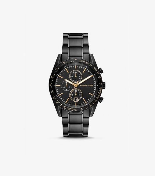 MICHAEL KORS OVERSIZED WARREN BLACK-TONE WATCH MK9113