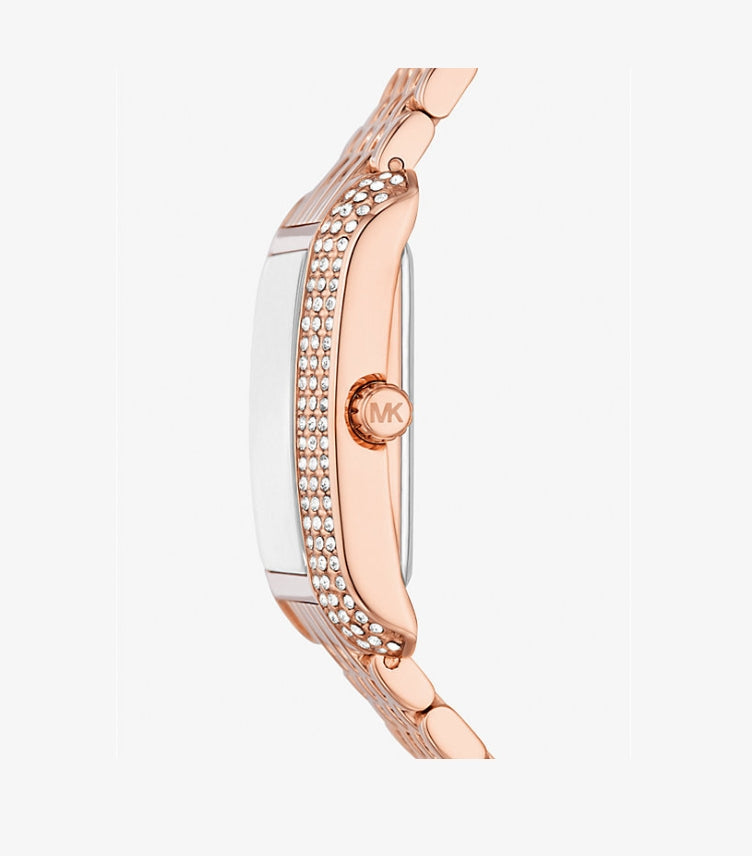 MICHAEL KORS PETITE EMERY PAVÉ ROSE GOLD-TONE WATCH MK4743