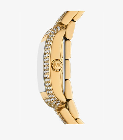 MICHAEL KORS PETITE EMERY PAVÉ GOLD-TONE DOUBLE WRAP WATCH