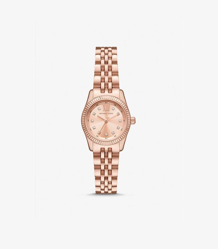 MICHAEL KORS PETITE LEXINGTON PAVÉ ROSE GOLD-TONE WATCH MK4739