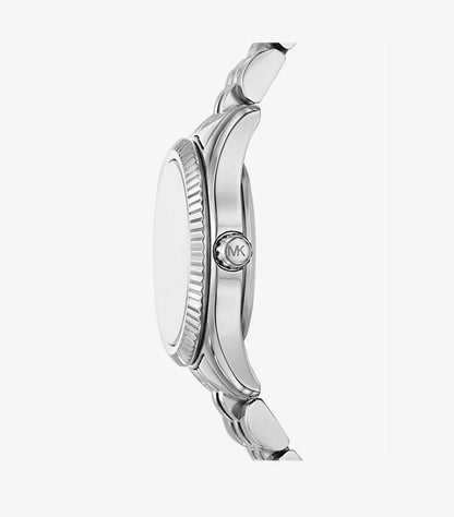 MICHAEL KORS PETITE LEXINGTON PAVÉ SILVER-TONE WATCH MK4843