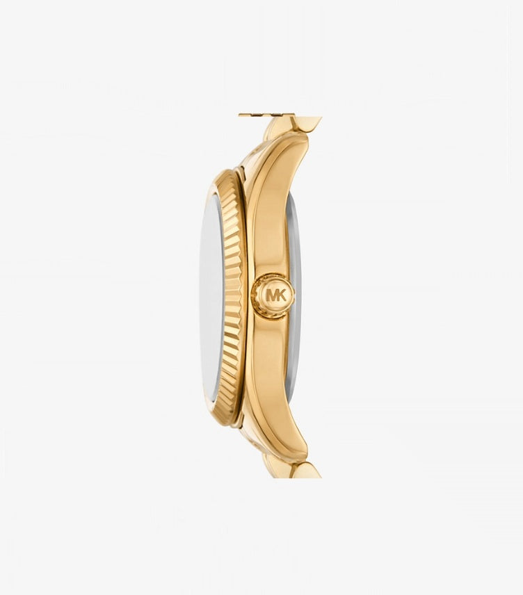 MICHAEL KORS PETITE LEXINGTON PAVE GOLD-TONE WATCH MK4741